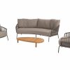 4 Seasons Outdoor Capalbio loungeset terre met Finn Pebble loungetafel