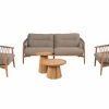 4 Seasons Outdoor Nora loungeset teak met Pablo tafels