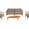 4 Seasons Outdoor Nora loungeset teak met Finn tafels