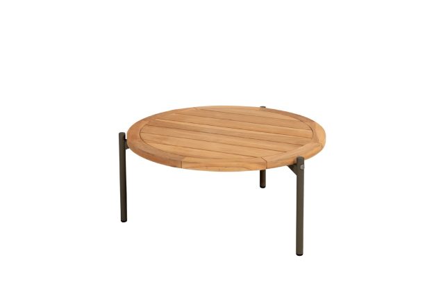 4 Seasons Outdoor Yoga loungetafel terre met rond teak blad Ø 73 cm (H35)