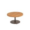 4 Seasons Outdoor Volta loungetafel terre met rond teak blad Ø 60 cm (H35)