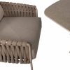 4 Seasons Outdoor Comino low dining set latte met Nevada tafel - detail