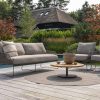 4 Seasons Outdoor Moretti loungeset terre met Volta tafel Ø 60 cm en outdoor kleed Ø 200 cm