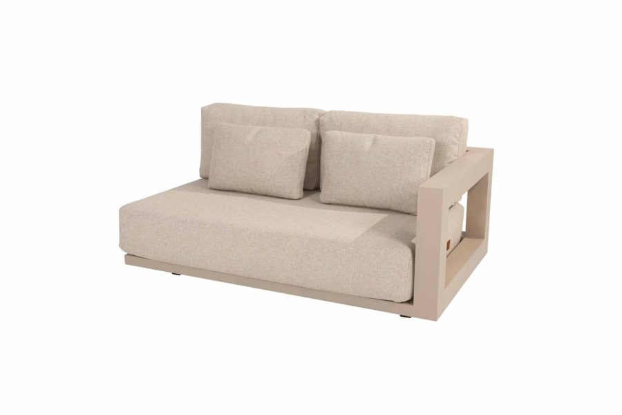 4 Seasons Outdoor Metropolitan 2,5 zits loungebank latte met armleuning links