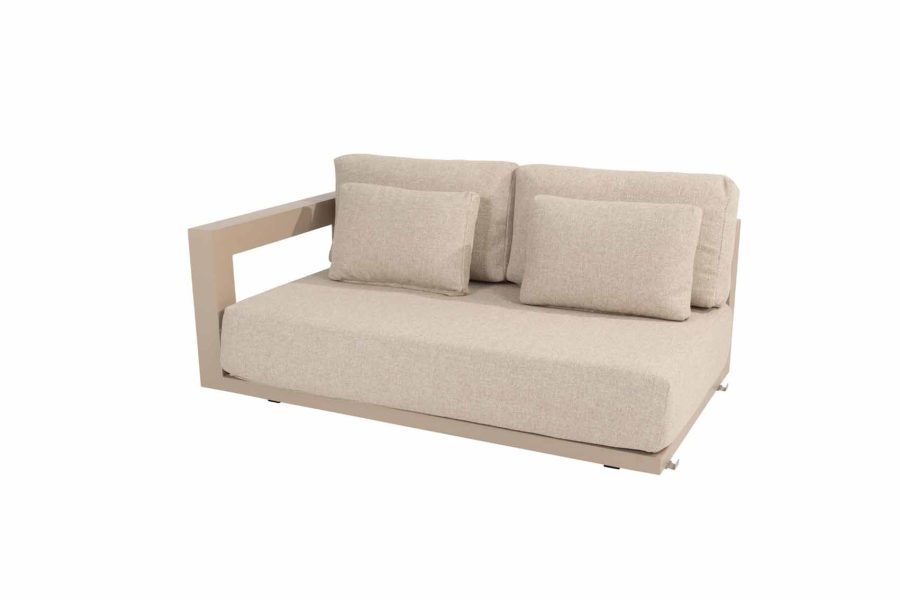 4 Seasons Outdoor Metropolitan 2,5 zits loungebank latte met armleuning rechts