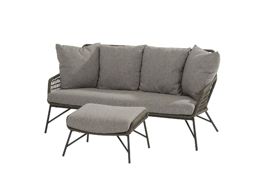 4 Seasons Outdoor Babilonia 2,5-zits loungebank met 1 voetenbank