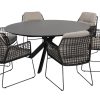 Taste by 4 Seasons Rhodos dining set met Locarno tafel Ø 160 cm