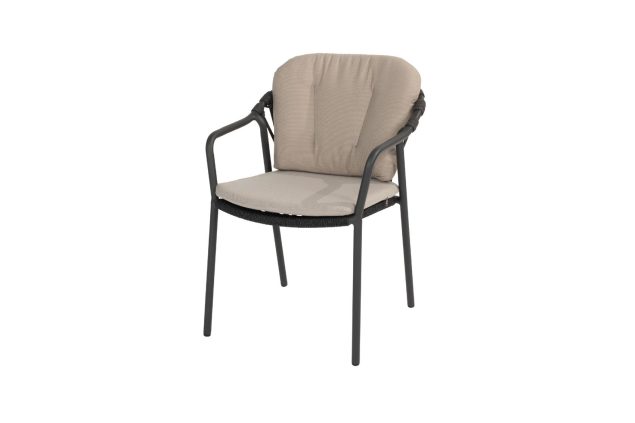 Taste by 4 Seasons Manitoba stapelbare dining chair antraciet