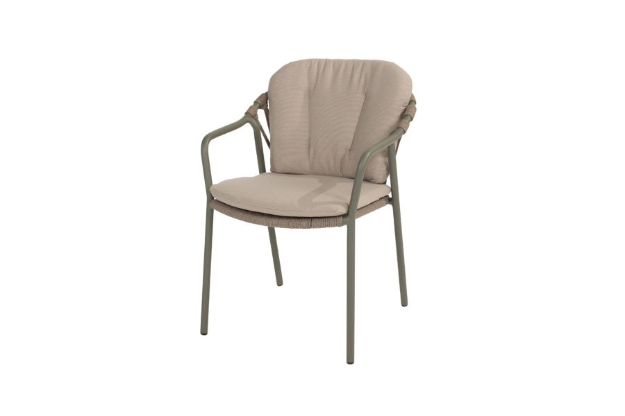 Taste by 4 Seasons stapelbare Manitoba dining chair olijfgroen