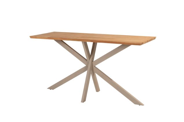 Taste by 4 Seasons Prado bar tafel latte met teak blad 200 x 70 cm