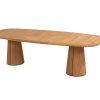 Taste by 4 Seasons Capri teak low tuintafel 'barrel' met blad 240 x 110 cm