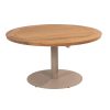 Taste by 4 Seasons Saba low dining tuintafel latte met teak blad Ø 130 cm