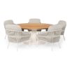 Suns Dolce low dining set camel sand met Suns Grado tafel Ø 170 cm