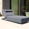 Flow Lio daybed sooty met zwart aluminium frame