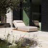 Flow Lio daybed teak Graumel chalk