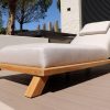 Flow Lumosa daybed teak Graumel chalk