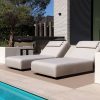 Flow Lio daybed Graumel chalk met zwart aluminium frame - set van 2