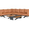 SUNS Stockholm loungeset met loungetafel en overzettafel matt royal grey