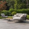 Taste by 4 Seasons Rhodos chaise loungebank met Volta tafel en loungestoel antraciet