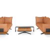 SUNS Stockholm loungeset Ibiza stijl met loungetafel en overzettafel matt royal grey