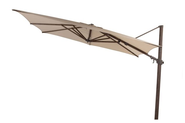 4 Seasons Outdoor Siesta PREMIUM parasol met Wengé frame en Beach doek 300 x 300 cm