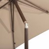 4 Seasons Outdoor Azzurro parasol met Beach doek Ø 300 cm en Wenge frame - detail