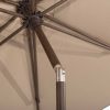 4 Seasons Outdoor Azzurro parasol met Beach doek 300 cm en Wenge frame - detail