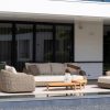 4 Seasons Outdoor Maxime loungeset terre met voetenbank en teak Finn tafels