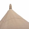 4 Seasons Outdoor Vivenda parasol met wood look frame en zandkleurig doek 270 x 270 cm - detail