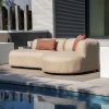 Flow Plush loungebank Heather chalk