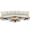 Suns Stockholm loungeset matt royal grey met Sunproof kussens soft grey