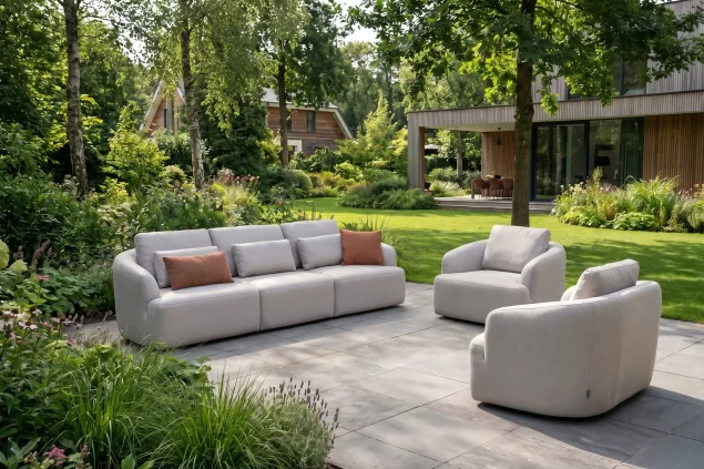 Flow Yavi sofaset XL Graumel chalk