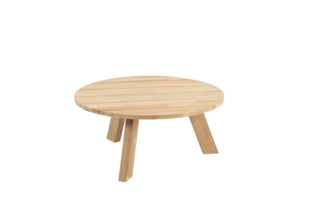 4 Seasons Outdoor Cosmic teak koffietafel met blad Ø 78 cm