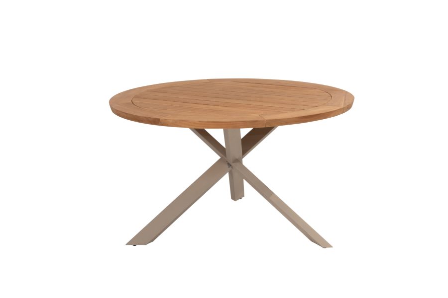 Taste by 4 Seasons Prado tafel latte met teak blad Ø 130 cm