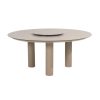 Taste by 4 Seasons Donato low tuintafel latte met geprint keramisch blad Ø 160 cm en Lazy Susan