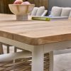 Apple Bee Milou dining set Oyster met Milou tafel met teak blad 240 x 100 cm - detail