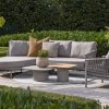 Taste by 4 Seasons Catalana chaise loungebank met loungestoel en Demi loungetafels cloud - sfeer