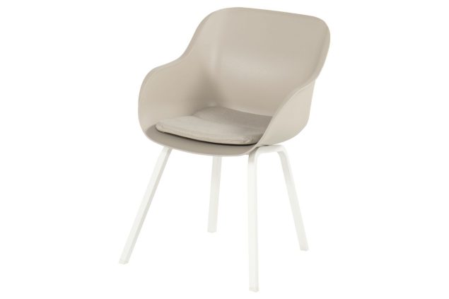 Hartman Le Soleil Element dining chair Soft taupe met wit frame