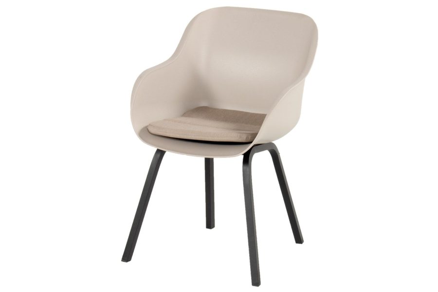 Hartman Le Soleil Element dining chair Soft taupe met zwart frame