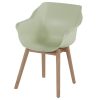 Hartman Sophie Element dining chair mintgroen met teak frame