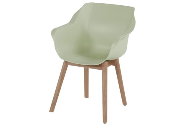 Hartman Sophie Element dining chair mintgroen met teak frame