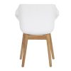 Hartman Sophie Element dining chair royal white met teak frame