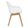 Hartman Sophie Element dining chair royal white met teak frame