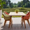 Hartman Sophie Element dining set met mintgroene en Italian terra stoelen met teak frame