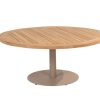 Taste by 4 Seasons Saba low dining tafel latte met teak blad Ø 160 cm