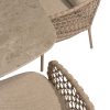 4 Seasons Outdoor Sardinia low dining set latte met Nevada tafel met keramisch blad in barrelvorm 250 x 105 cm - detail