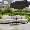 Hartman Monaco Sunbrella hoek loungebank met verwarming en set Monaco tafels