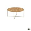 Apple Bee Condor loungetafel oyster met rond teak blad Ø 94 cm