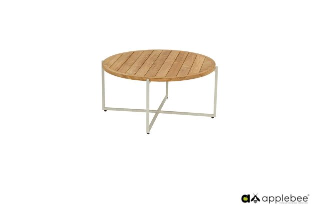 Apple Bee Condor loungetafel Oyster met rond teak blad Ø 94 cm