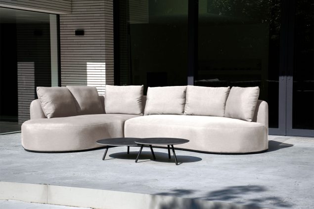 Flow Cava hoek loungebank Graumel chalk